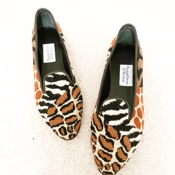 elizabeth turner Shoes - NIB Handmade Elizabeth turner animal print flats